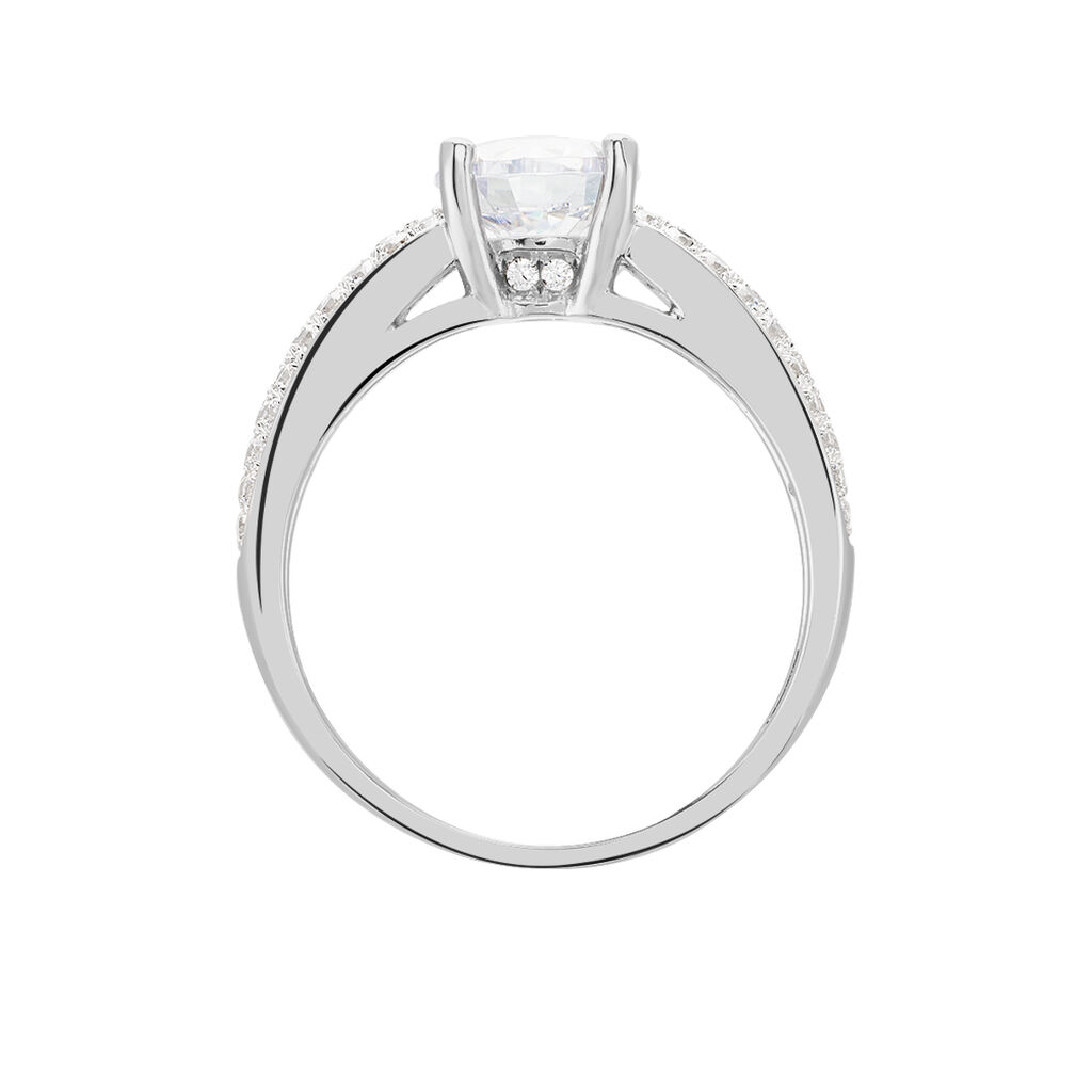 Bague Marilyn Argent Blanc Oxyde De Zirconium - Bagues solitaires Femme | Histoire d&rsquo;Or