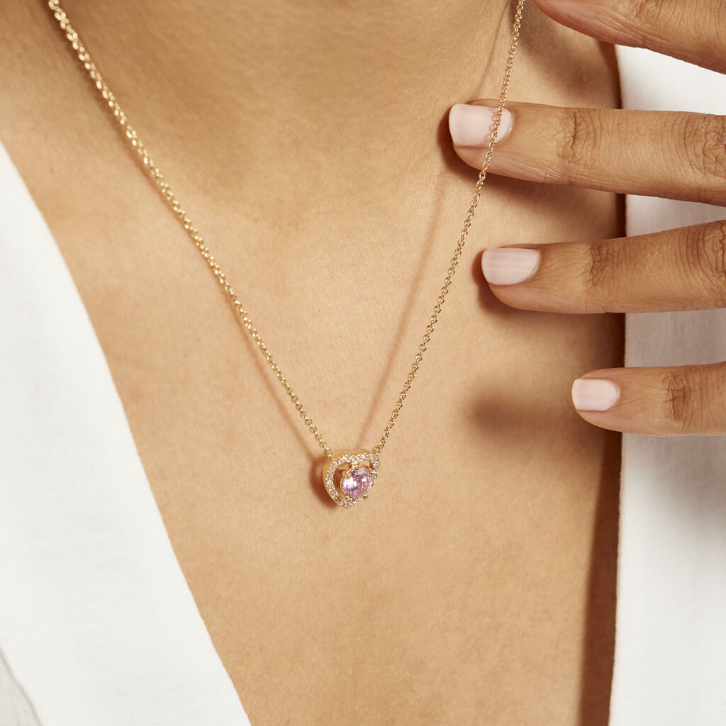 Collier Plaqué Or Jaune Alais Oxyde De Zirconium - Colliers fantaisie Femme | Histoire d’Or