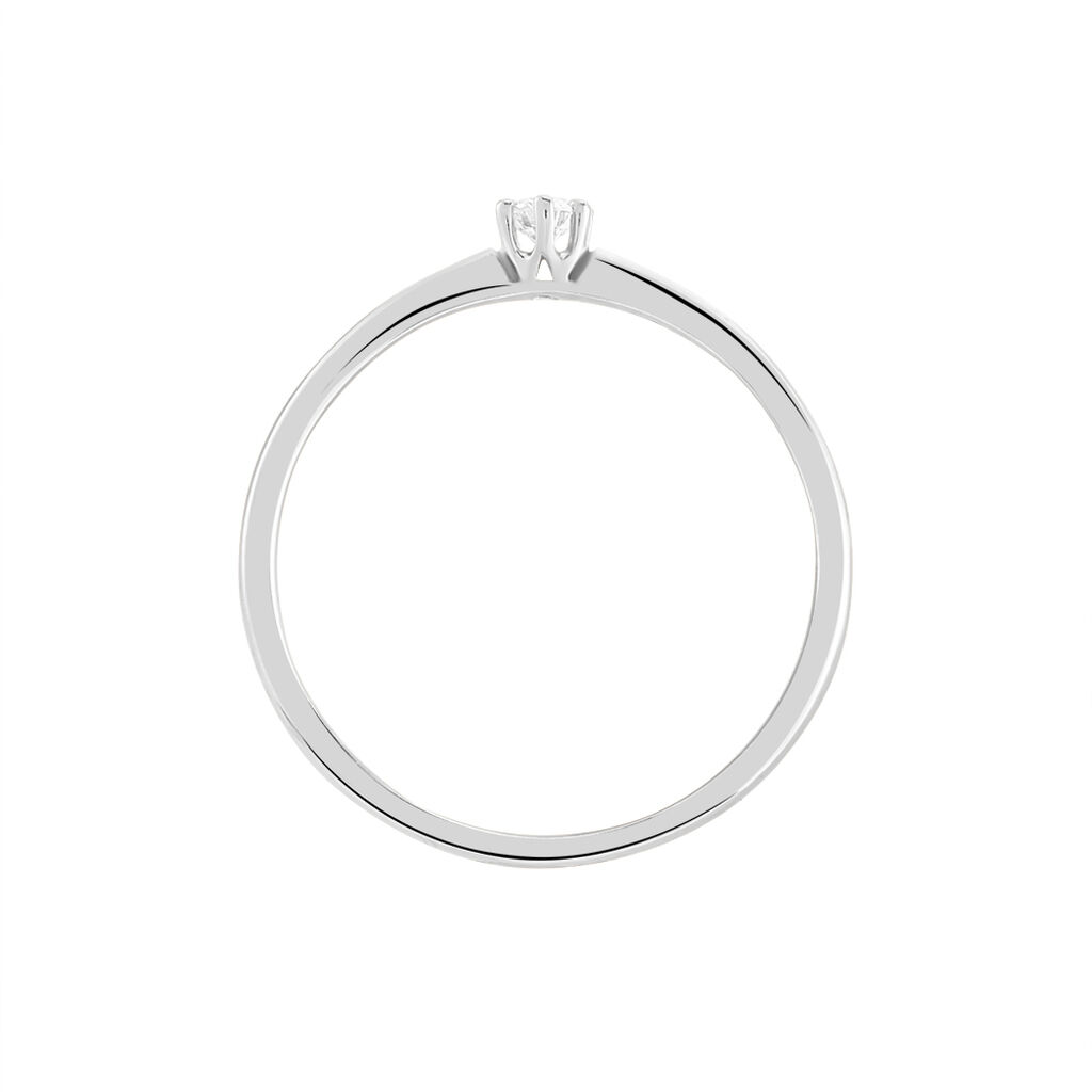 Bague Solitaire Samantha Or Blanc Diamant - Bagues solitaires Femme | Histoire d’Or