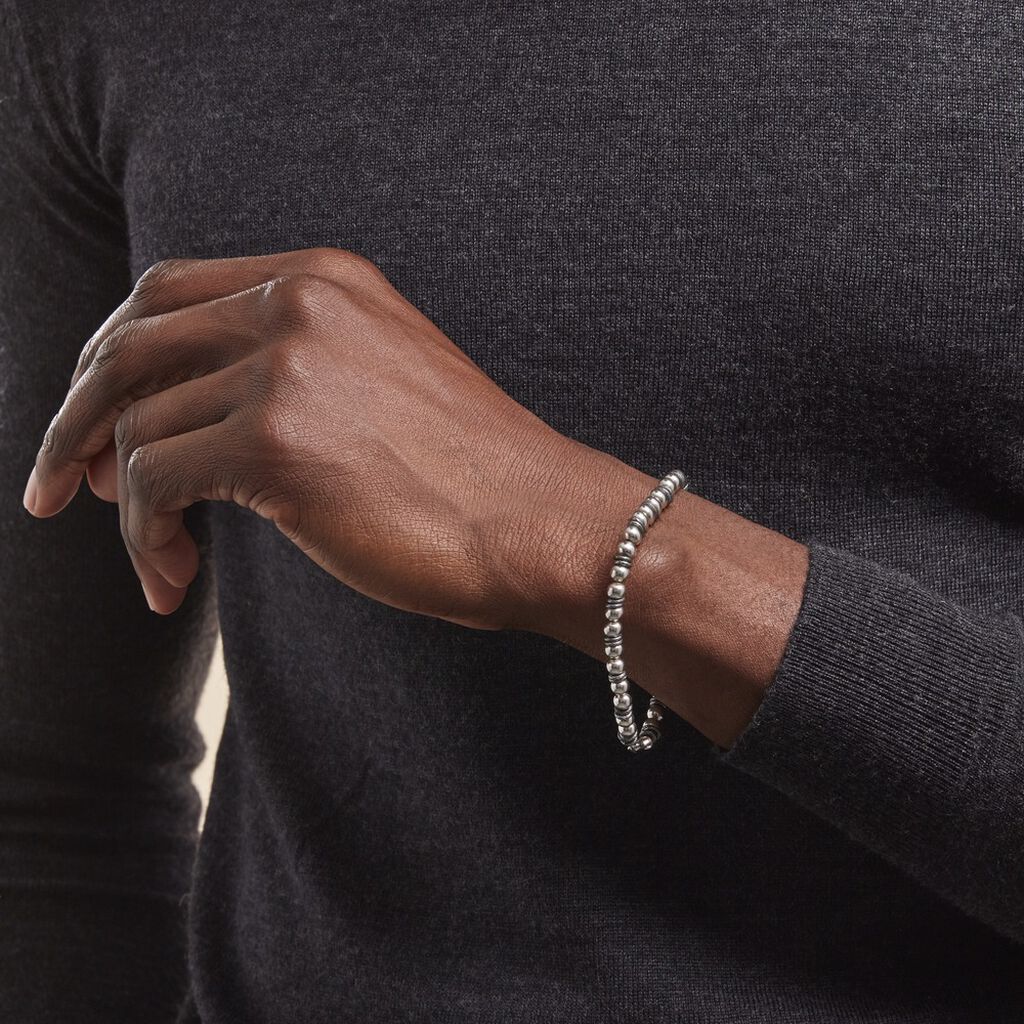 Bracelet Argent Venturin Email - Bracelets Homme | Histoire d’Or