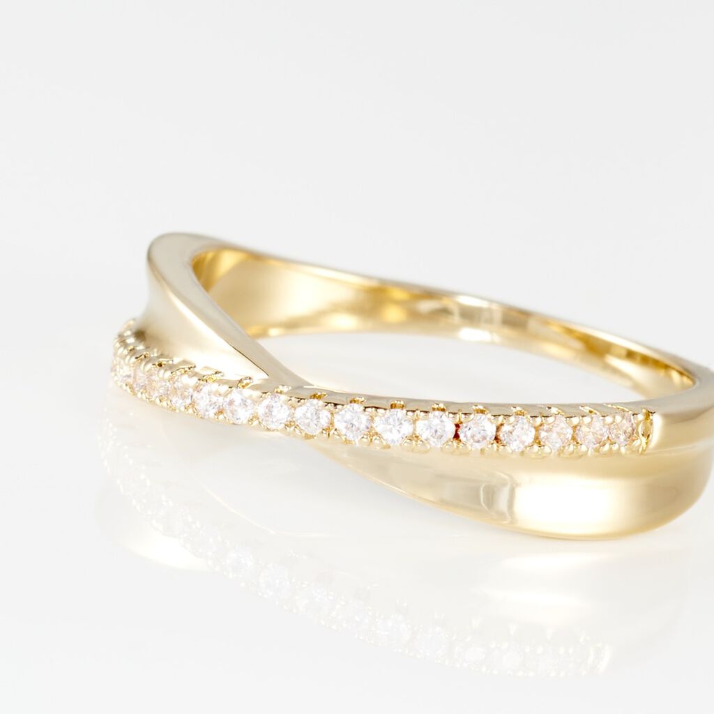 Bague Lia Plaqué Or Jaune Oxyde De Zirconium - Bagues avec pierre Femme | Histoire d’Or