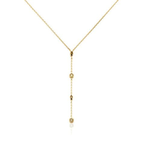 Collier Angelica Plaque Or Jaune Oxyde De Zirconium - Colliers Femme | Histoire d’Or
