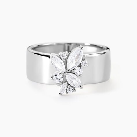 Bague Kirsi Argent Blanc Oxyde De Zirconium - Bagues avec pierre Femme | Histoire d&rsquo;Or