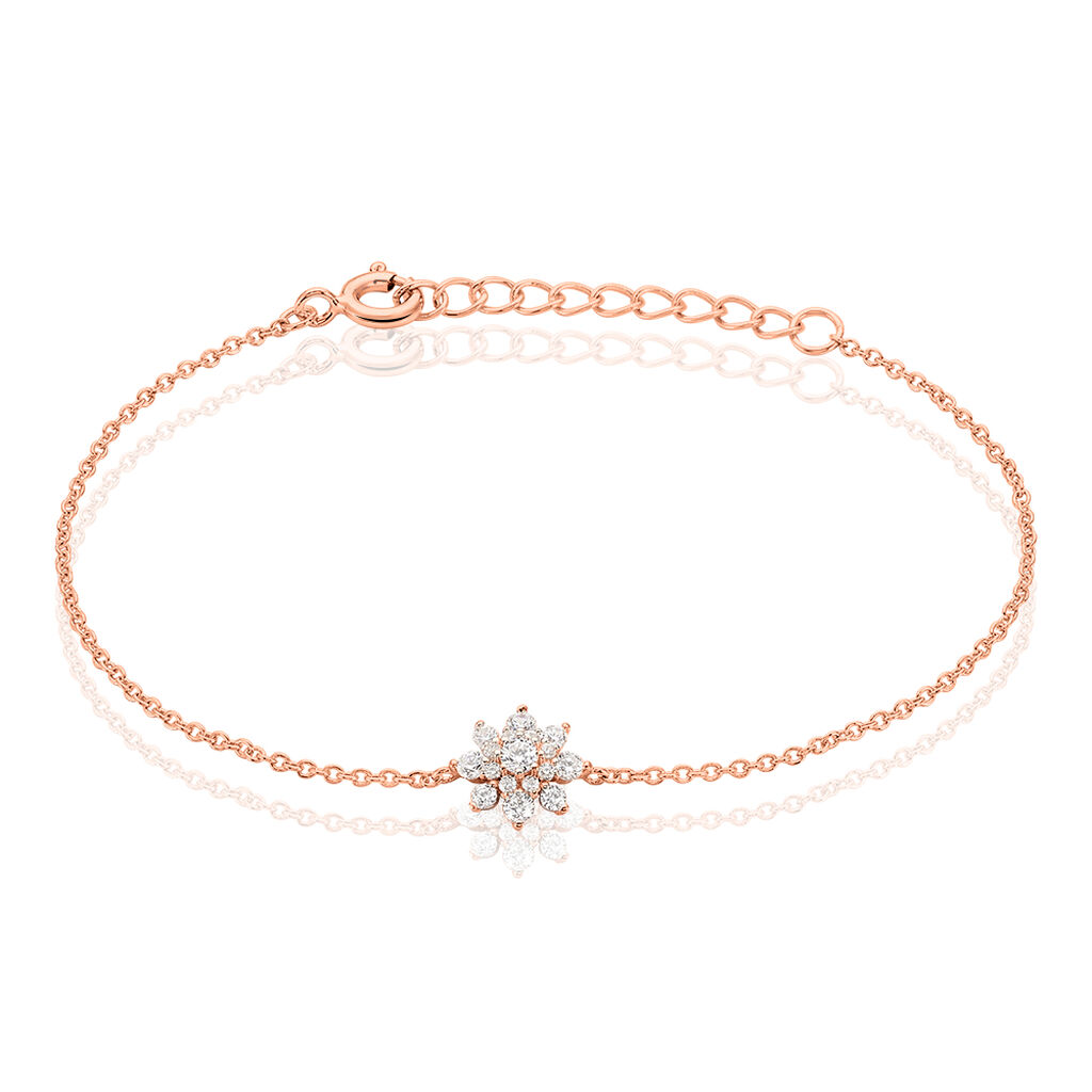 Bracelet Lorraine Argent Rose Oxyde De Zirconium - Bracelets fantaisie Femme | Histoire d’Or