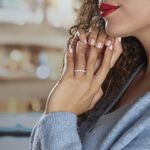 Demi-alliance Or Blanc  Eloisa Diamant Synthetique - Bijoux Femme | Histoire d&rsquo;Or