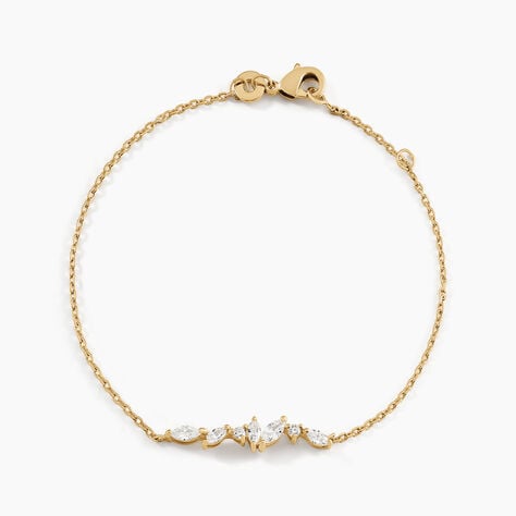 Bracelet Jardins D'hiver Plaqu&eacute; Or Jaune Oxyde De Zirconium - Bracelets Femme | Histoire d&rsquo;Or