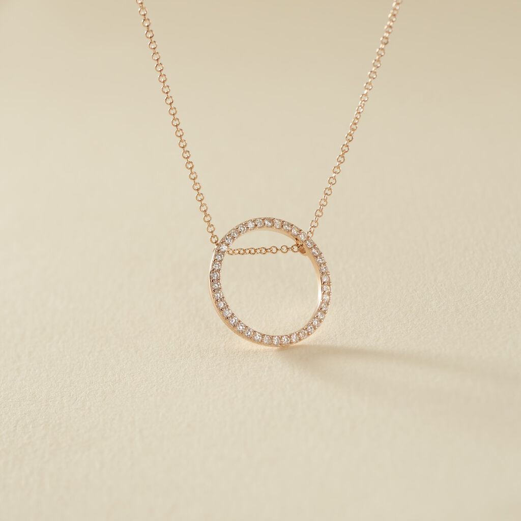Collier Alysone Argent Rose Oxyde De Zirconium - Colliers fantaisie Femme | Histoire d&rsquo;Or