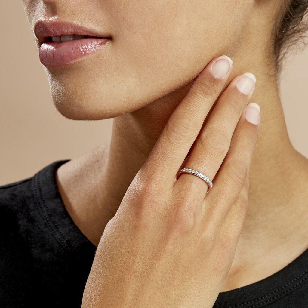 Alliance Laurie Tour Complet Or Blanc Diamant - Alliances Femme | Histoire d’Or