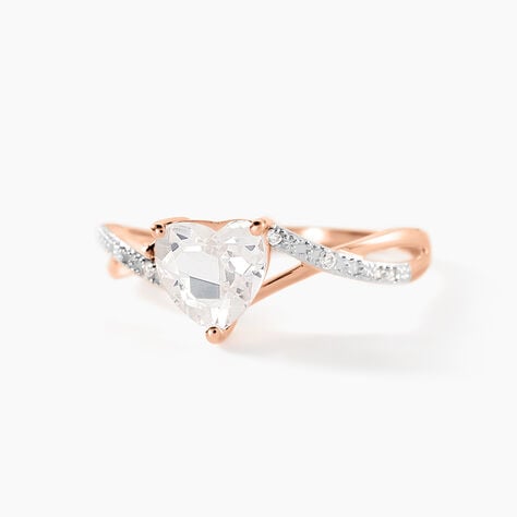 Bague Clothilde Or Rose Quartz Et Oxyde - Bagues solitaires Femme | Histoire d&rsquo;Or