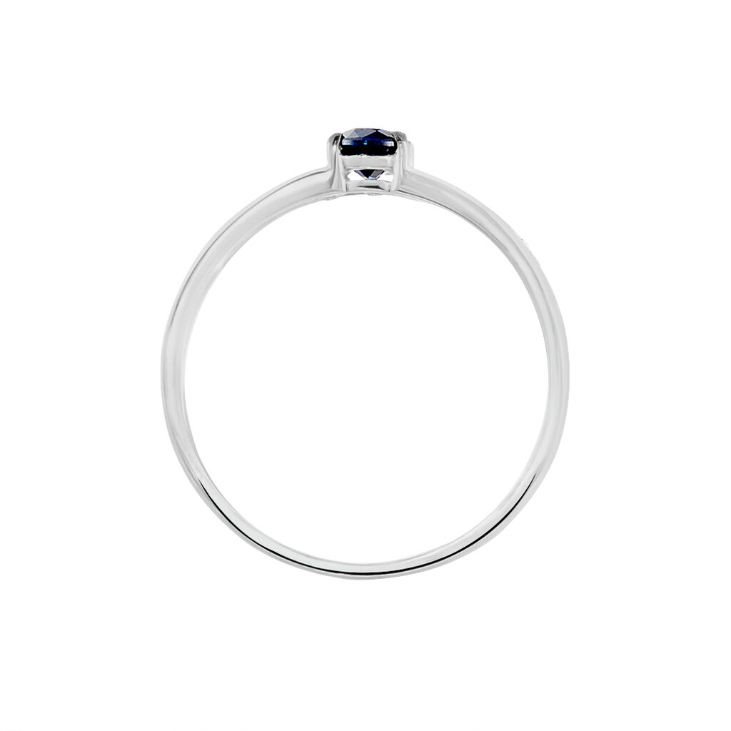 Bague Enea Or Blanc Saphir Et Diamant - Bagues solitaires Femme | Histoire d’Or