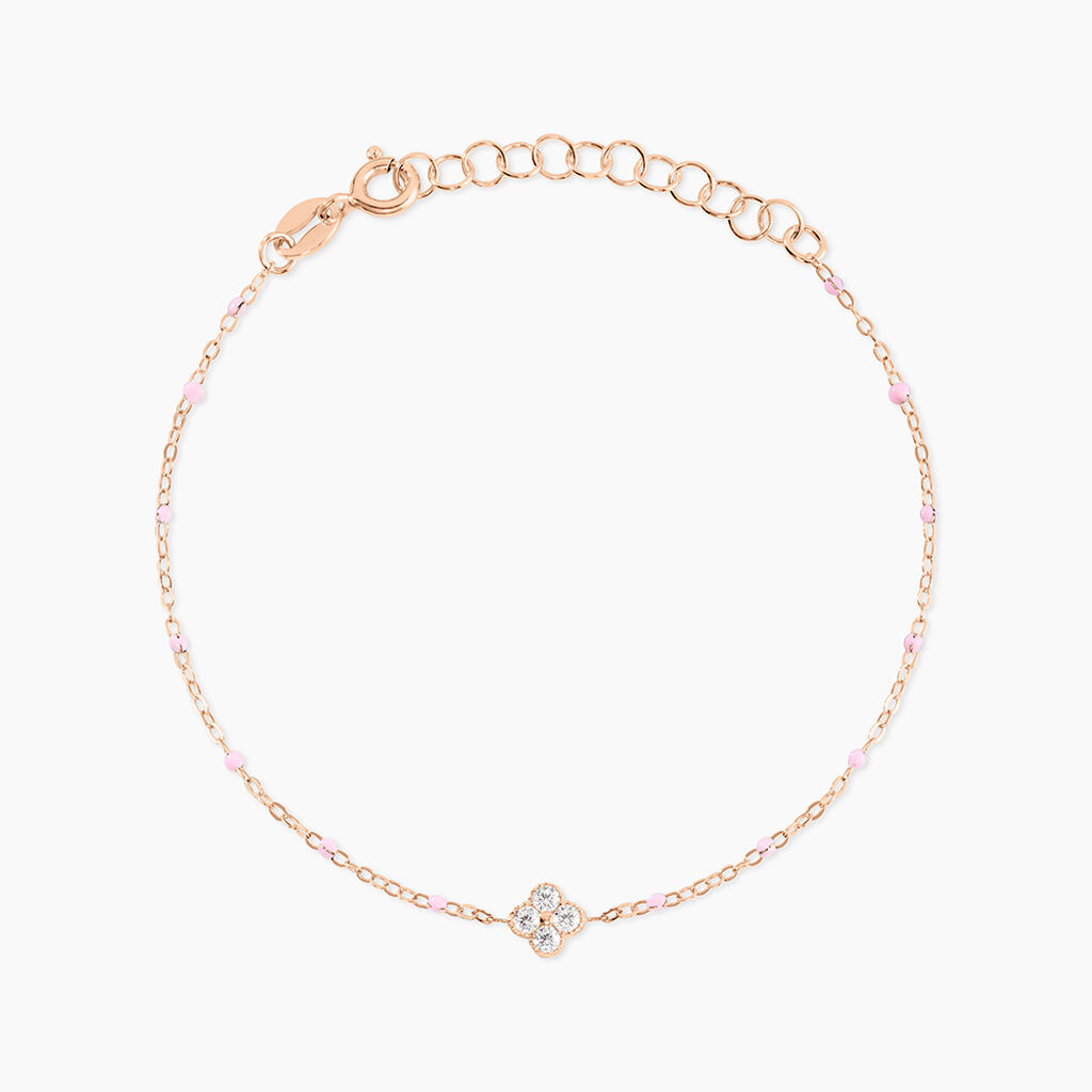 Bracelet Polka Argent Rose Oxyde De Zirconium - Bracelets Femme | Histoire d&rsquo;Or