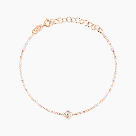 Bracelet Polka Argent Rose Oxyde De Zirconium - Bracelets Femme | Histoire d&rsquo;Or