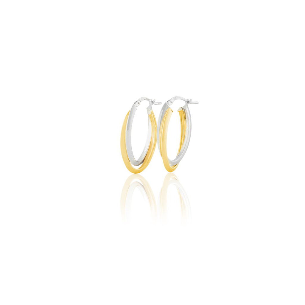 Créoles Tita Or Bicolore - Boucles d'oreilles créoles Femme | Histoire d’Or