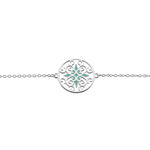 Bracelet Krysia Argent Blanc Email Turquoise - Bracelets Femme | Histoire d&rsquo;Or