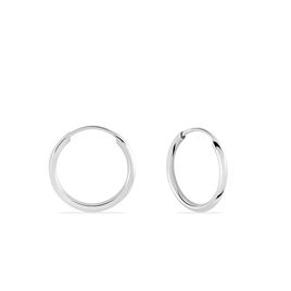 Créoles Dominae Or Blanc - Boucles d'oreilles créoles Femme | Histoire d’Or