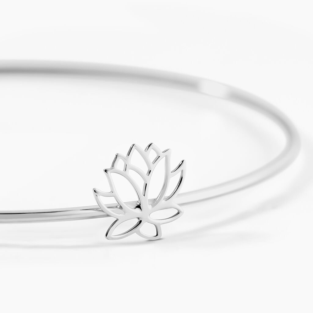 Bracelet Jonc Rosita Argent Blanc - Bracelets joncs Femme | Histoire d’Or