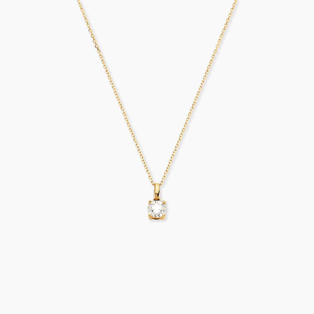 Pendentif Solitaire One Or Jaune Diamant - Pendentifs Femme | Histoire d&rsquo;Or