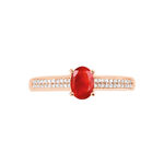 Bague Crista Or Rose Rubis Et Diamant - Bagues solitaires Femme | Histoire d&rsquo;Or