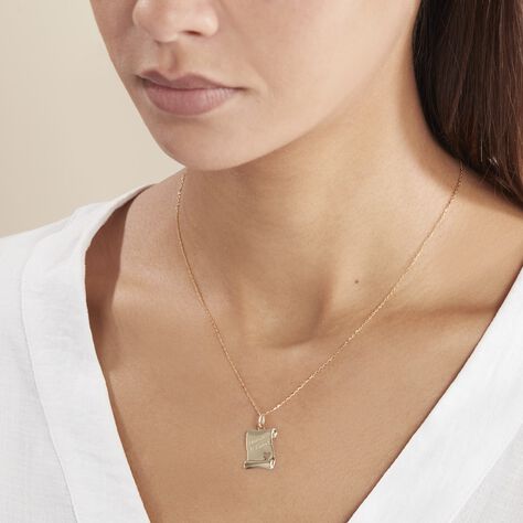 Pendentif Irenca Message Parchemin Or Jaune - Pendentifs Coeur Famille | Histoire d’Or