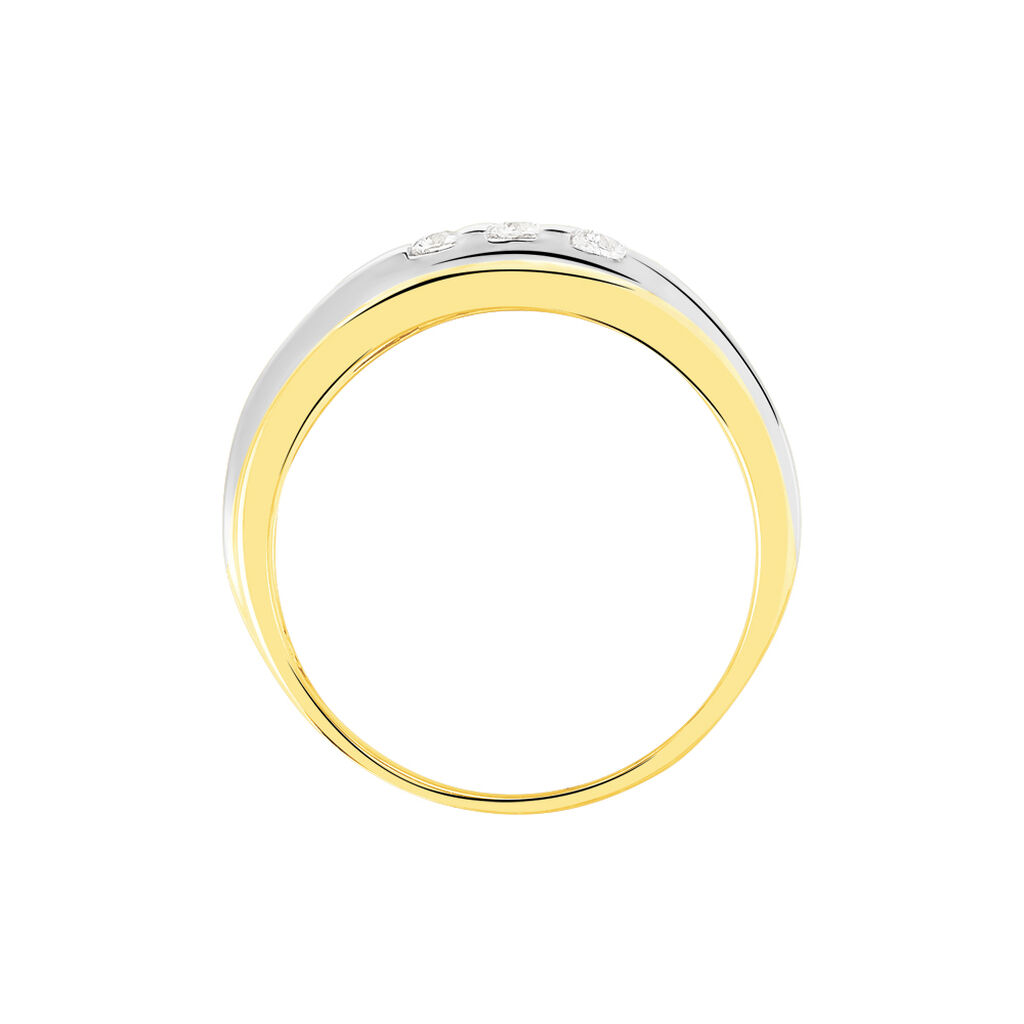 Bague Bryanna Or Bicolore Diamant - Bagues avec pierre Femme | Histoire d&rsquo;Or