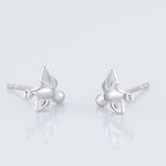 Boucles D'oreilles Puces Osie Argent Blanc - Boucles d'oreilles fantaisie Femme | Histoire d&rsquo;Or