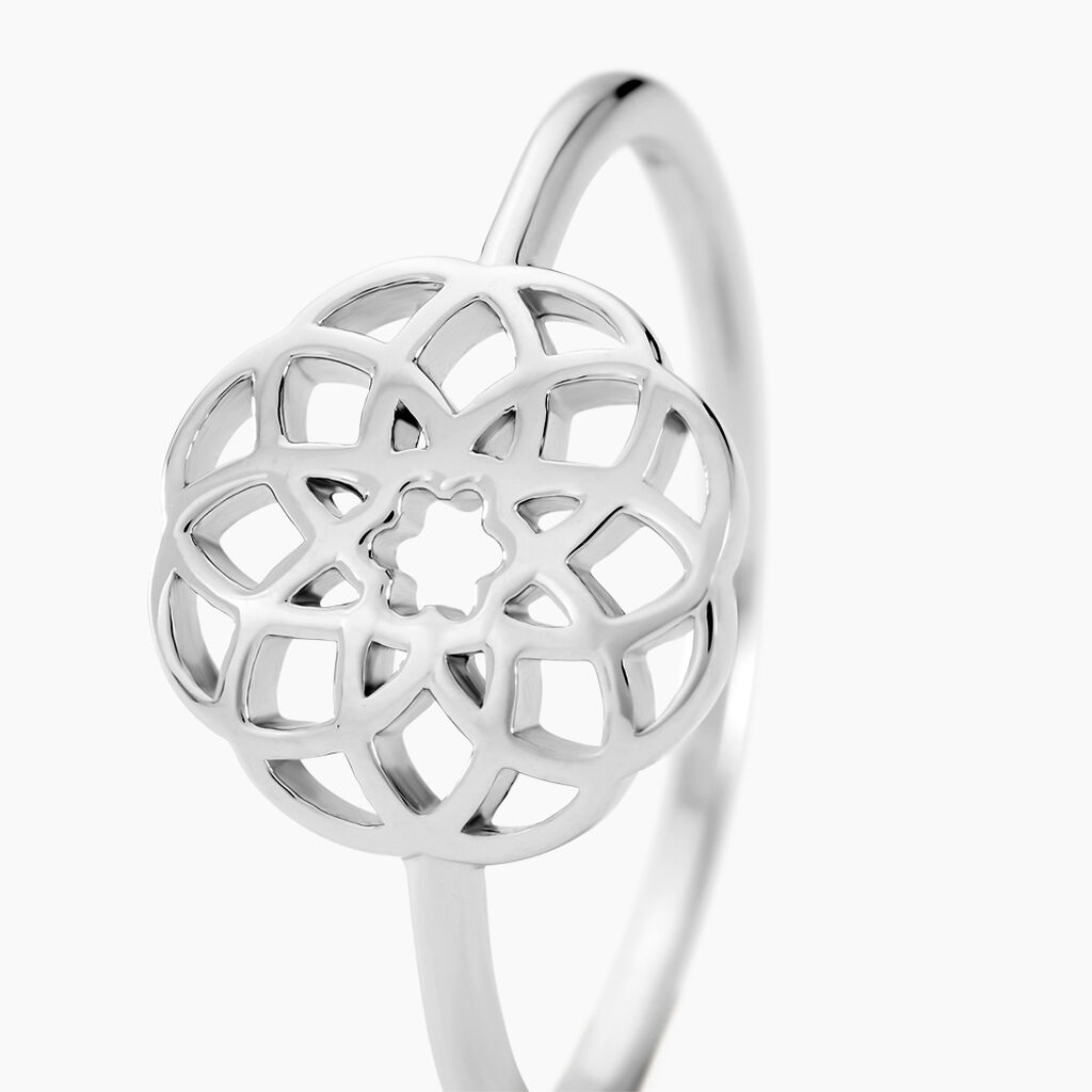Bague Raïne Argent Blanc - Bagues fantaisie Femme | Histoire d’Or