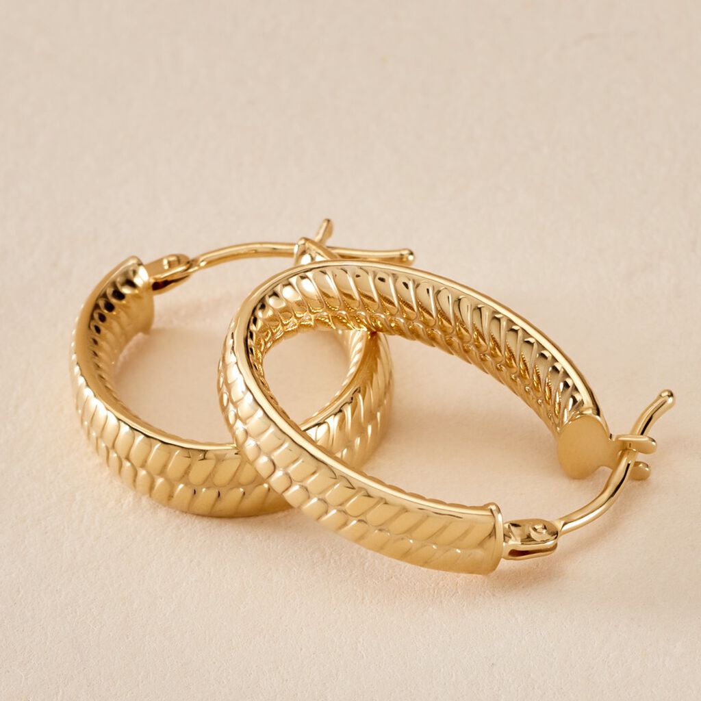 Créoles Galila Or Jaune - Boucles d'oreilles créoles Femme | Histoire d’Or
