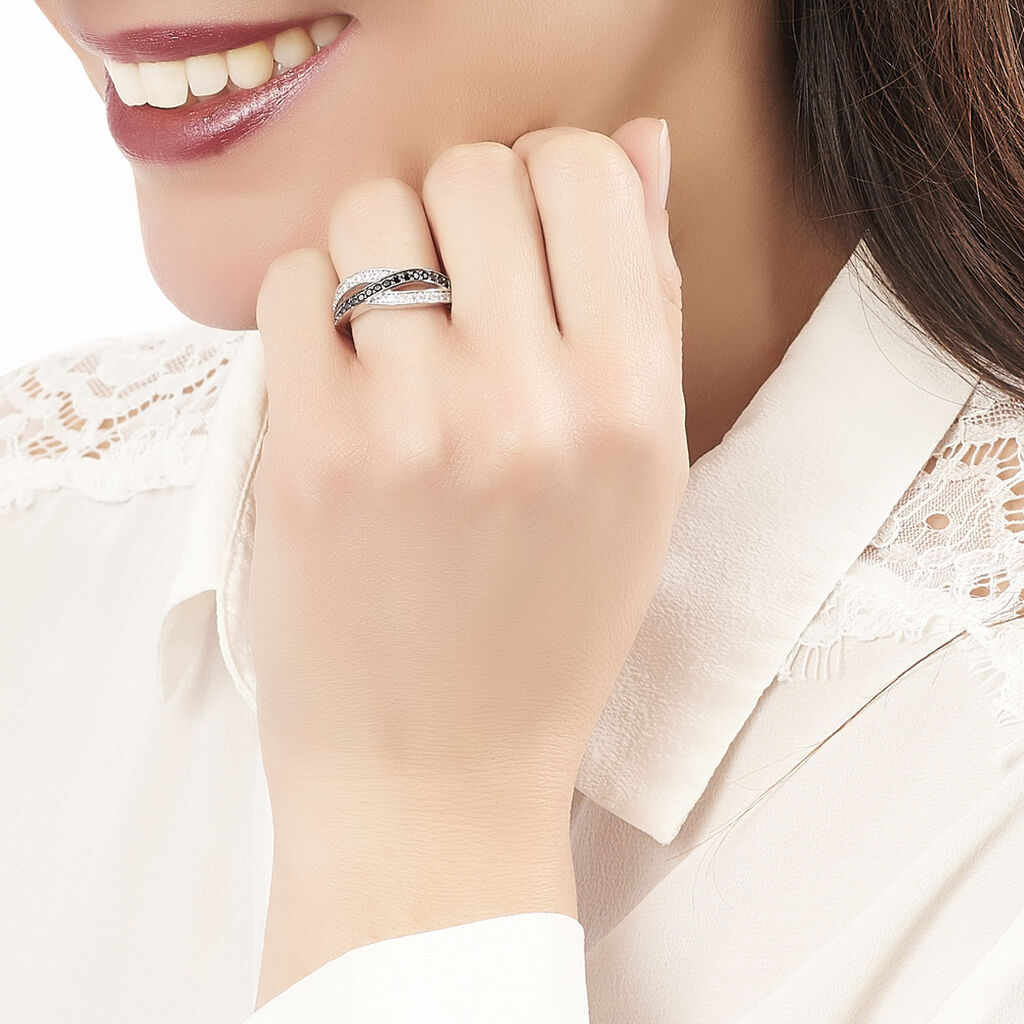 Bague Bethany Argent Blanc Oxyde De Zirconium - Bagues avec pierre Femme | Histoire d’Or