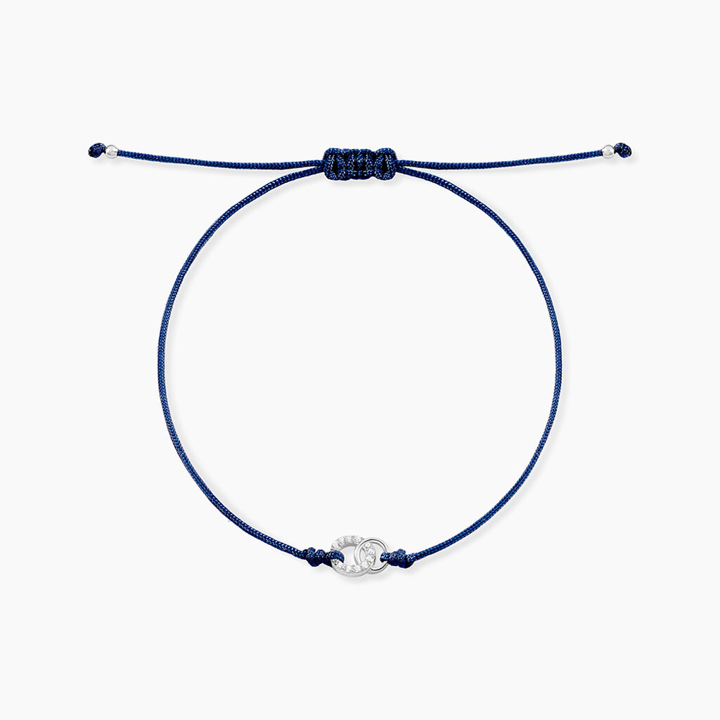 Bracelet Lyllie Argent Blanc Oxyde De Zirconium - Bracelets cordon Femme | Histoire d&rsquo;Or