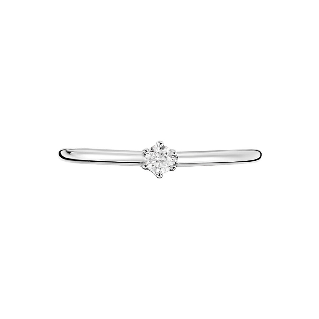 Bague Solitaire Liseline Or Blanc Diamant - Bagues solitaires Femme | Histoire d’Or