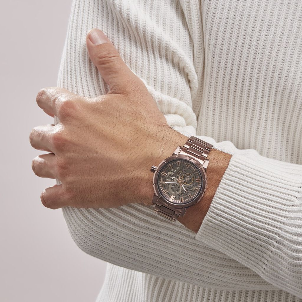 Montre Pierre Lannier Automatic Marron - Montres Homme | Histoire d’Or
