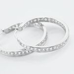 Cr&eacute;oles Django Argent Blanc Oxyde De Zirconium - Boucles d'oreilles cr&eacute;oles Femme | Histoire d&rsquo;Or