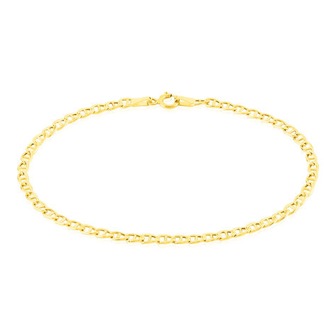 Bracelet Capucin Or Jaune Maille Marine Plate - Bracelets cha&icirc;ne Femme | Histoire d&rsquo;Or