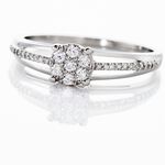 Bague Or Blanc Katherina Diamants - Bagues avec pierre Femme | Histoire d&rsquo;Or