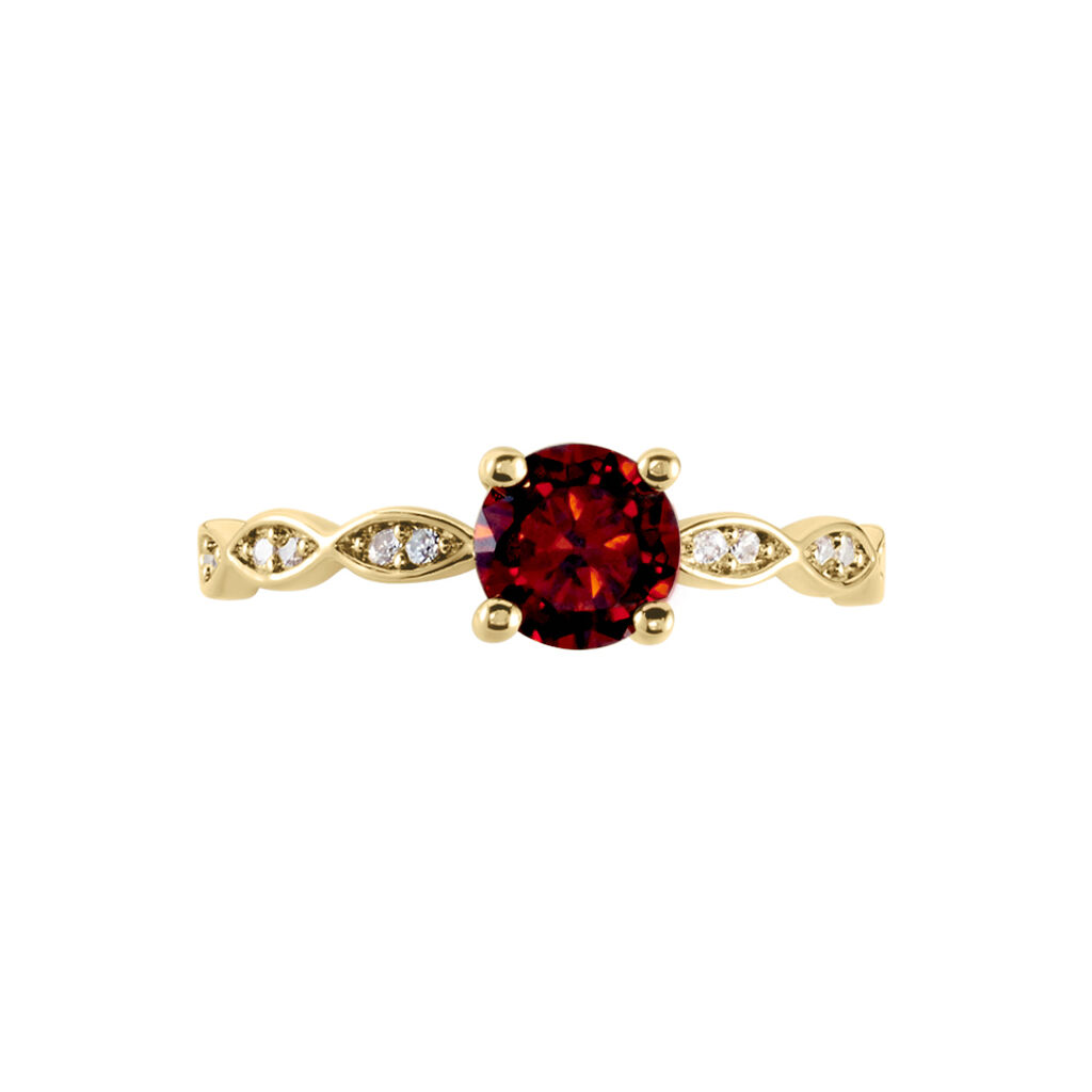 Bague Kurt Plaqué Or Jaune Oxyde De Zirconium - Bagues solitaires Femme | Histoire d’Or