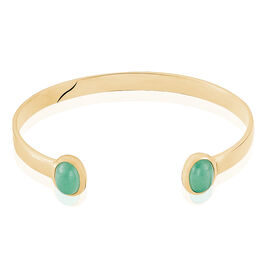 Bracelet Jonc Caterin Plaque Or Jaune Aventurine - Bracelets joncs Femme | Histoire d’Or