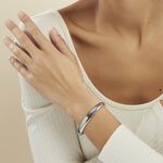 Bracelet Jonc Emilio Acier Blanc - Bracelets joncs Femme | Histoire d&rsquo;Or
