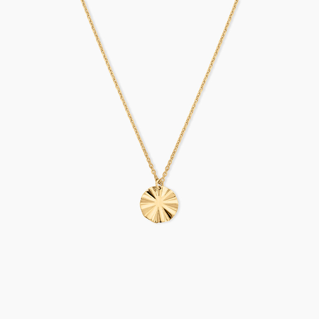 Collier Eclats Solaires Argent Dor&eacute; A L'Or 750/1000 - Bijoux sans pierre Femme | Histoire d&rsquo;Or