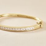 Bracelet Jonc Frieda Plaqu&eacute; Or Jaune Oxyde De Zirconium - Bracelets joncs Femme | Histoire d&rsquo;Or