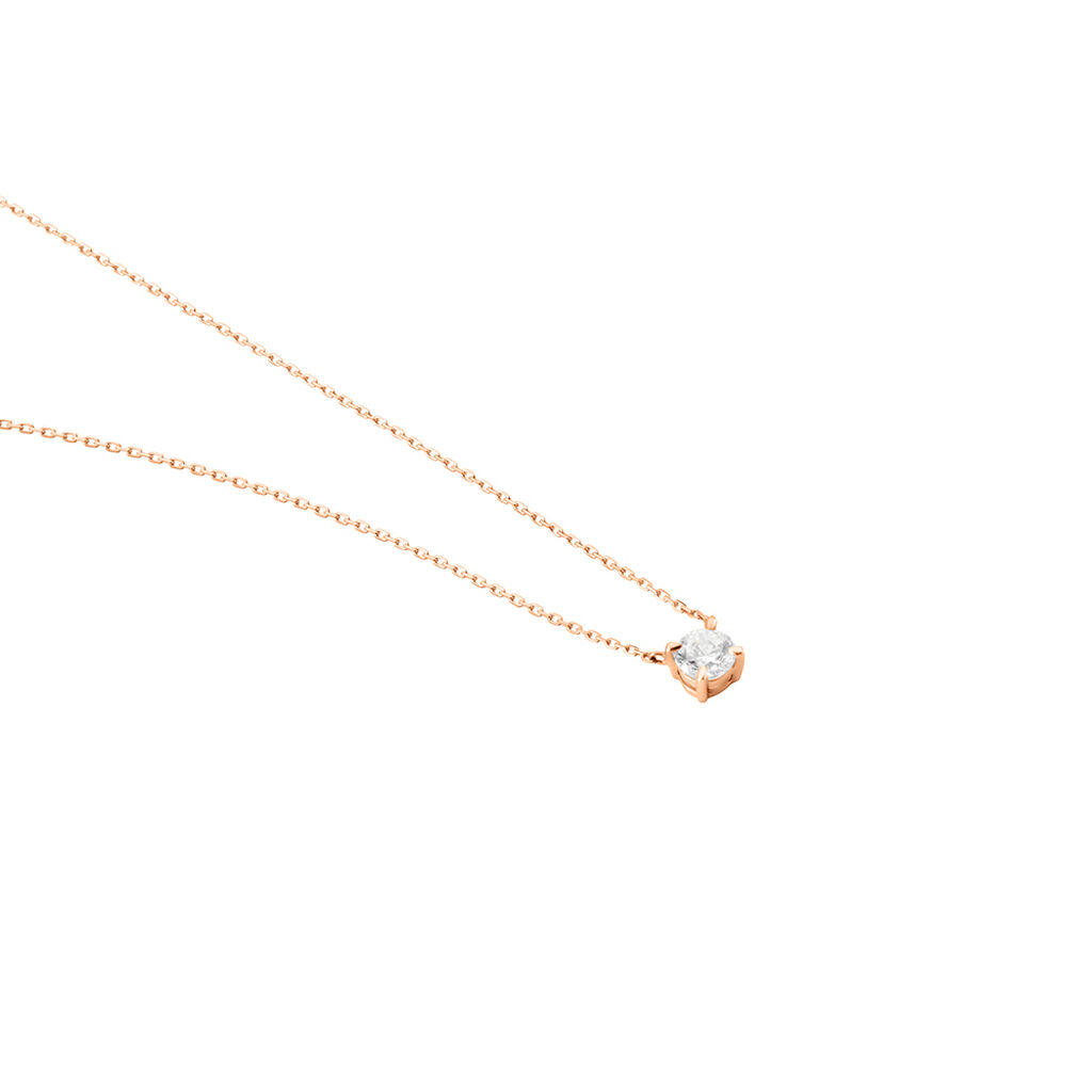 Collier Colby Or Rose Oxyde De Zirconium - Colliers Femme | Histoire d’Or