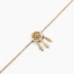 Bracelet Plaqu&eacute; Or Jaune Attrape R&ecirc;ves Turquoise Bleue - Bracelets Femme | Histoire d&rsquo;Or