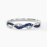 Bague Sofia Or Blanc Saphir Et Diamant - Bagues avec pierre Femme | Histoire d&rsquo;Or