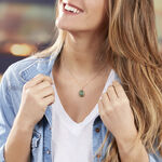 Collier Veina Plaqu&eacute; Or Jaune Aventurine - Colliers Femme | Histoire d&rsquo;Or