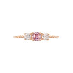Bague Shahar Argent Rose Oxyde De Zirconium - Bagues solitaires Femme | Histoire d&rsquo;Or