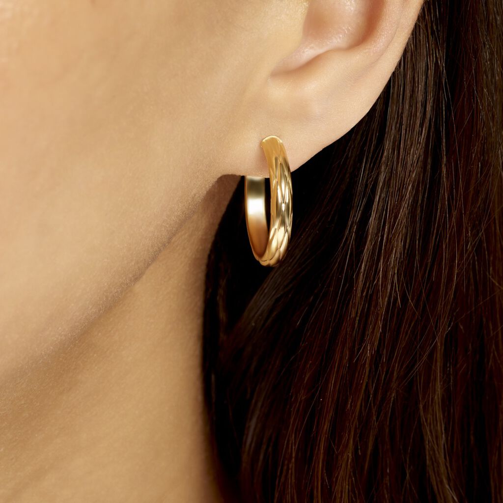 Créoles Antiope Or Jaune - Boucles d'oreilles créoles Femme | Histoire d’Or