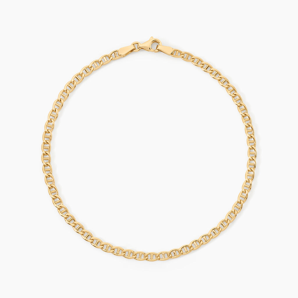 Bracelet Capucin Argent Dor&eacute; A L'Or 750/1000 - Bijoux sans pierre Femme | Histoire d&rsquo;Or