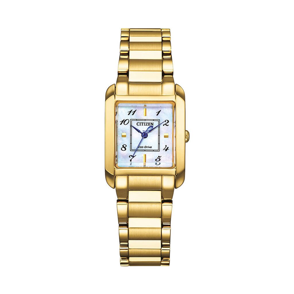 Montre Citizen Ladies Square Nacre Blanche - Montres Femme | Histoire d’Or