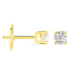Boucles D'oreilles Puces Victoria Or Jaune Diamant - Clous d'oreilles Femme | Histoire d&rsquo;Or