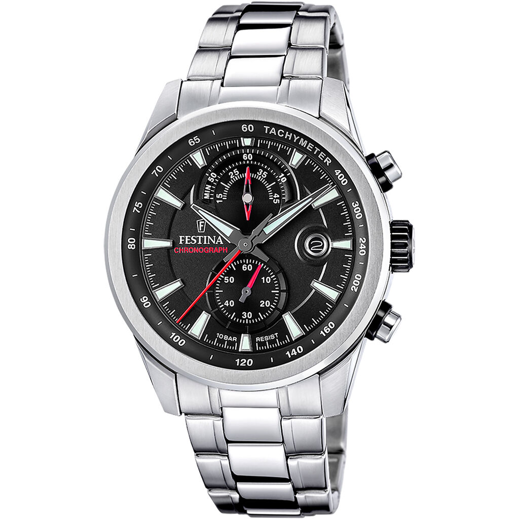 Montre Festina Timeless Chronograph Noir - Montres Homme | Histoire d’Or