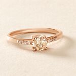 Bague Rio Argent Rose Oxyde De Zirconium - Bagues solitaires Femme | Histoire d&rsquo;Or